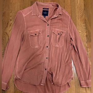 American Eagle boyfriend button up